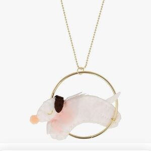 Meri Meri puppy dog in hoop, gold necklace